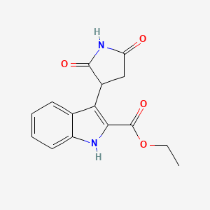 molecular formula C15H14N2O4 B14802424 ethyl 3-(2,5-Dioxopyrrolidin-3-yl)-1H-indole-2-carboxylate 