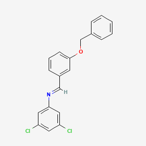 molecular formula C20H15Cl2NO B14802431 N-{(E)-[3-(benzyloxy)phenyl]methylidene}-3,5-dichloroaniline 