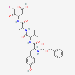 molecular formula C30H37FN4O9 B14802435 Cbz-DL-Tyr-DL-Val-DL-Ala-DL-Asp-CH2F 
