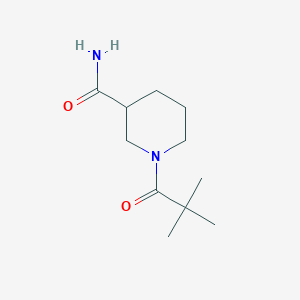 molecular formula C11H20N2O2 B14802440 1-(2,2-Dimethylpropanoyl)piperidine-3-carboxamide 