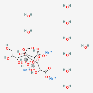 molecular formula C12H37Na3O26Sb2 B14802452 Stibogluconate (trisodium nonahydrate) 