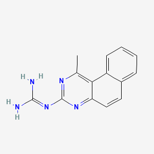 molecular formula C14H13N5 B14802521 n-(1-Methylbenzo[f]quinazolin-3-yl)guanidine 