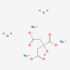 molecular formula C6H9Na3O9<br>C6H5Na3O7.2H2O<br>C6H9Na3O9 B148026 Trisodium citrate dihydrate CAS No. 6132-04-3