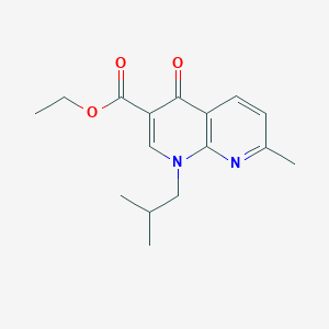 molecular formula C16H20N2O3 B14802706 Ethyl 7-methyl-1-(2-methylpropyl)-4-oxo-1,4-dihydro-1,8-naphthyridine-3-carboxylate 