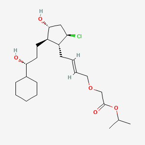 molecular formula C23H39ClO5 B14802733 propan-2-yl 2-[(E)-4-[(1R,2R,3R,5R)-5-chloro-2-[(3R)-3-cyclohexyl-3-hydroxypropyl]-3-hydroxycyclopentyl]but-2-enoxy]acetate 