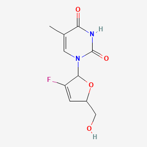 molecular formula C10H11FN2O4 B14802772 1-[3-Fluoro-5-(hydroxymethyl)-2,5-dihydrofuran-2-yl]-5-methylpyrimidine-2,4-dione 