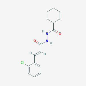 molecular formula C16H19ClN2O2 B14802788 N'-[(2E)-3-(2-chlorophenyl)prop-2-enoyl]cyclohexanecarbohydrazide 