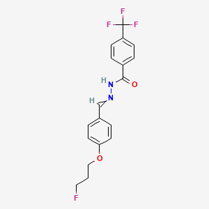 molecular formula C18H16F4N2O2 B14802831 N-[[4-(3-fluoropropoxy)phenyl]methylideneamino]-4-(trifluoromethyl)benzamide 