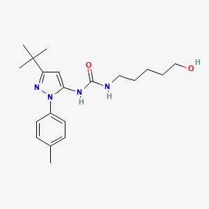 molecular formula C20H30N4O2 B14802851 1-[3-Tert-Butyl-1-(4-Methylphenyl)-1h-Pyrazol-5-Yl]-3-(5-Hydroxypentyl)urea 
