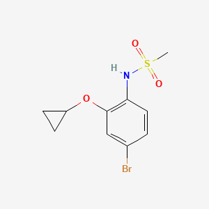 molecular formula C10H12BrNO3S B14802858 N-(4-Bromo-2-cyclopropoxyphenyl)methanesulfonamide 