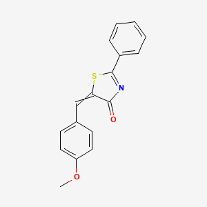 molecular formula C17H13NO2S B14802881 5-[(4-Methoxyphenyl)methylidene]-2-phenyl-1,3-thiazol-4-one 
