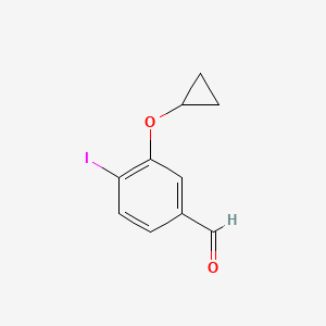 molecular formula C10H9IO2 B14802912 3-Cyclopropoxy-4-iodobenzaldehyde 