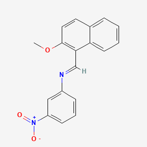 molecular formula C18H14N2O3 B14802913 N-[(E)-(2-methoxynaphthalen-1-yl)methylidene]-3-nitroaniline 