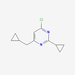 molecular formula C11H13ClN2 B1480292 4-Chloro-2-cyclopropyl-6-(cyclopropylmethyl)pyrimidine CAS No. 2098085-74-4