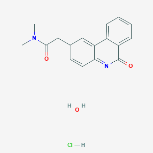 molecular formula C17H19ClN2O3 B14802925 N,N-dimethyl-2-(6-oxo-2H-phenanthridin-2-yl)acetamide;hydrate;hydrochloride 