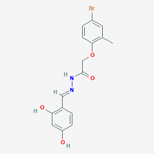 molecular formula C16H15BrN2O4 B14802949 2-(4-bromo-2-methylphenoxy)-N'-[(E)-(2,4-dihydroxyphenyl)methylidene]acetohydrazide 