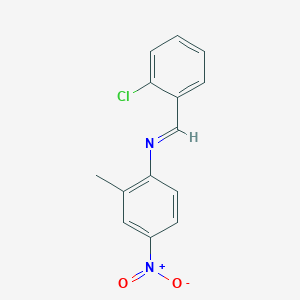molecular formula C14H11ClN2O2 B14802953 N-[(E)-(2-chlorophenyl)methylidene]-2-methyl-4-nitroaniline 