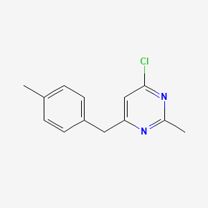 molecular formula C13H13ClN2 B1480296 4-Chloro-2-methyl-6-(4-methylbenzyl)pyrimidine CAS No. 2092251-23-3