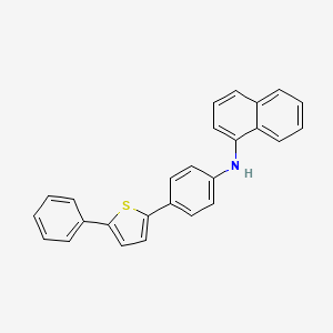 molecular formula C26H19NS B14802991 N-(4-(5-phenylthiophen-2-yl)phenyl)naphthalen-1-amine 