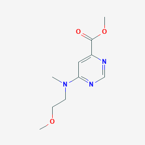 molecular formula C10H15N3O3 B1480308 Methyl 6-((2-methoxyethyl)(methyl)amino)pyrimidine-4-carboxylate CAS No. 2098131-97-4