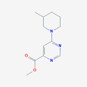 molecular formula C12H17N3O2 B1480310 Methyl 6-(3-methylpiperidin-1-yl)pyrimidine-4-carboxylate CAS No. 2097949-59-0