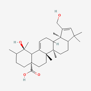 molecular formula C30H46O4 B14803108 A(1)-Norursa-2,12-dien-28-oic acid, 19-hydroxy-2-(hydroxymethyl)-; (+)-Hyptadienic acid; Coleonolic acid 