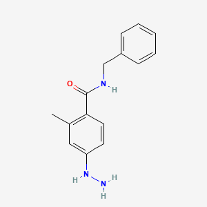 molecular formula C15H17N3O B14803147 N-Benzyl-4-hydrazinyl-2-methylbenzamide 