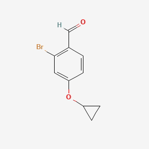 molecular formula C10H9BrO2 B14803165 2-Bromo-4-cyclopropoxybenzaldehyde CAS No. 1243441-20-4