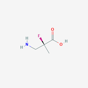 molecular formula C4H8FNO2 B14803324 (2S)-3-amino-2-fluoro-2-methylpropanoic acid 