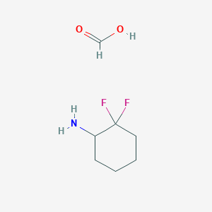 molecular formula C7H13F2NO2 B14803444 2,2-Difluorocyclohexan-1-amine formate 
