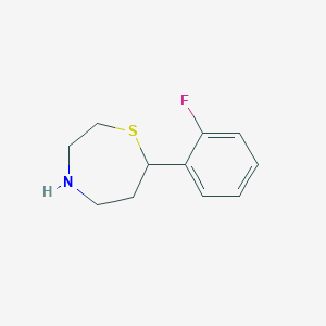 molecular formula C11H14FNS B14803447 7-(2-Fluorophenyl)-1,4-thiazepane 