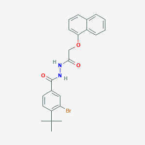 molecular formula C23H23BrN2O3 B14803593 3-bromo-4-tert-butyl-N'-[(naphthalen-1-yloxy)acetyl]benzohydrazide 