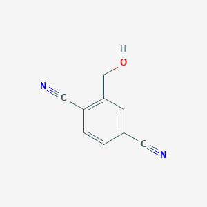 molecular formula C9H6N2O B14803657 2-(Hydroxymethyl)terephthalonitrile 