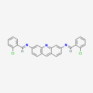molecular formula C27H17Cl2N3 B14803693 N,N'-bis[(E)-(2-chlorophenyl)methylidene]acridine-3,6-diamine 