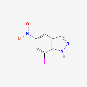 molecular formula C7H4IN3O2 B14803711 7-Iodo-5-nitro-1H-indazole 
