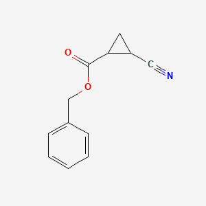 molecular formula C12H11NO2 B14803718 Benzyl 2-cyanocyclopropane-1-carboxylate 