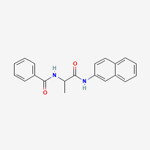 molecular formula C20H18N2O2 B14803750 N-[1-(naphthalen-2-ylamino)-1-oxopropan-2-yl]benzamide 