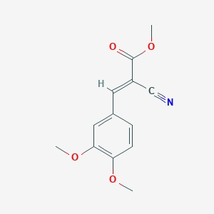 molecular formula C13H13NO4 B14803768 methyl (2E)-2-cyano-3-(3,4-dimethoxyphenyl)prop-2-enoate 