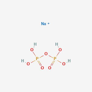 molecular formula Anhydrous: Na4P2O7; Decahydrate: Na4P2O7· 10H2O<br>Na4O7P2 B148038 Tetrasodium pyrophosphate CAS No. 7722-88-5