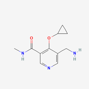 molecular formula C11H15N3O2 B14803858 5-(Aminomethyl)-4-cyclopropoxy-N-methylnicotinamide 