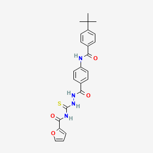 molecular formula C24H24N4O4S B14803860 N-({2-[(4-{[(4-tert-butylphenyl)carbonyl]amino}phenyl)carbonyl]hydrazinyl}carbonothioyl)furan-2-carboxamide 