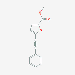 molecular formula C14H10O3 B148039 Methyl 5-(2-phenyleth-1-ynyl)-2-furoate CAS No. 130423-85-7