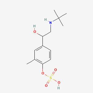 molecular formula C13H21NO5S B14803925 [4-[2-(Tert-butylamino)-1-hydroxyethyl]-2-methylphenyl] hydrogen sulfate 