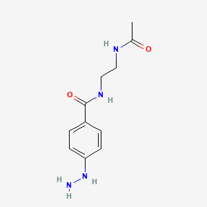 molecular formula C11H16N4O2 B14803929 N-(2-acetamidoethyl)-4-hydrazinylbenzamide 
