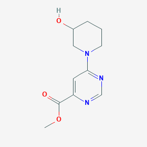 molecular formula C11H15N3O3 B1480393 Methyl 6-(3-hydroxypiperidin-1-yl)pyrimidine-4-carboxylate CAS No. 2098025-22-8