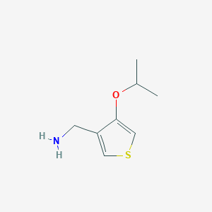 molecular formula C8H13NOS B14803943 [(4-Isopropoxy-3-thienyl)methyl]amine 
