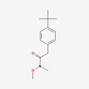 molecular formula C14H21NO2 B14804050 2-(4-(tert-butyl)phenyl)-N-methoxy-N-methylacetamide 