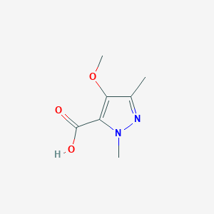molecular formula C7H10N2O3 B148042 4-Methoxy-2,5-dimethylpyrazole-3-carboxylic acid CAS No. 133608-65-8