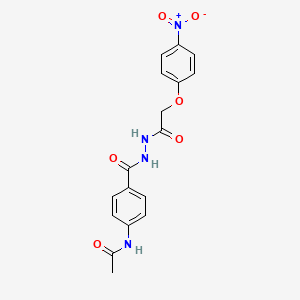 molecular formula C17H16N4O6 B14804272 N-[4-({2-[(4-nitrophenoxy)acetyl]hydrazinyl}carbonyl)phenyl]acetamide 