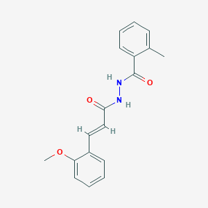 molecular formula C18H18N2O3 B14804303 N'-[(2E)-3-(2-methoxyphenyl)prop-2-enoyl]-2-methylbenzohydrazide 